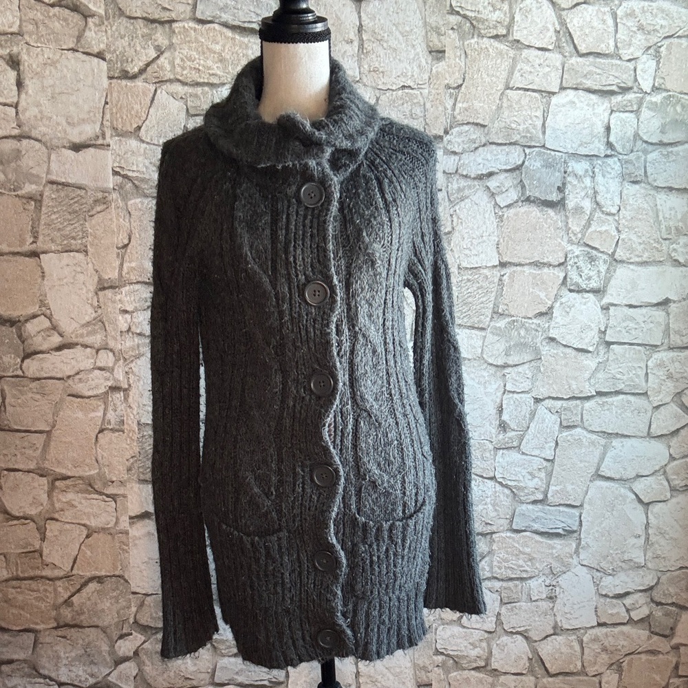 Mossimo Supply Co. Charcoal Button-Up Cardigan